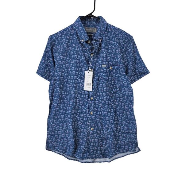 Southern Shirt Men's Party Foul Short Sleeve Baja Shirt - Picture 2 of 7